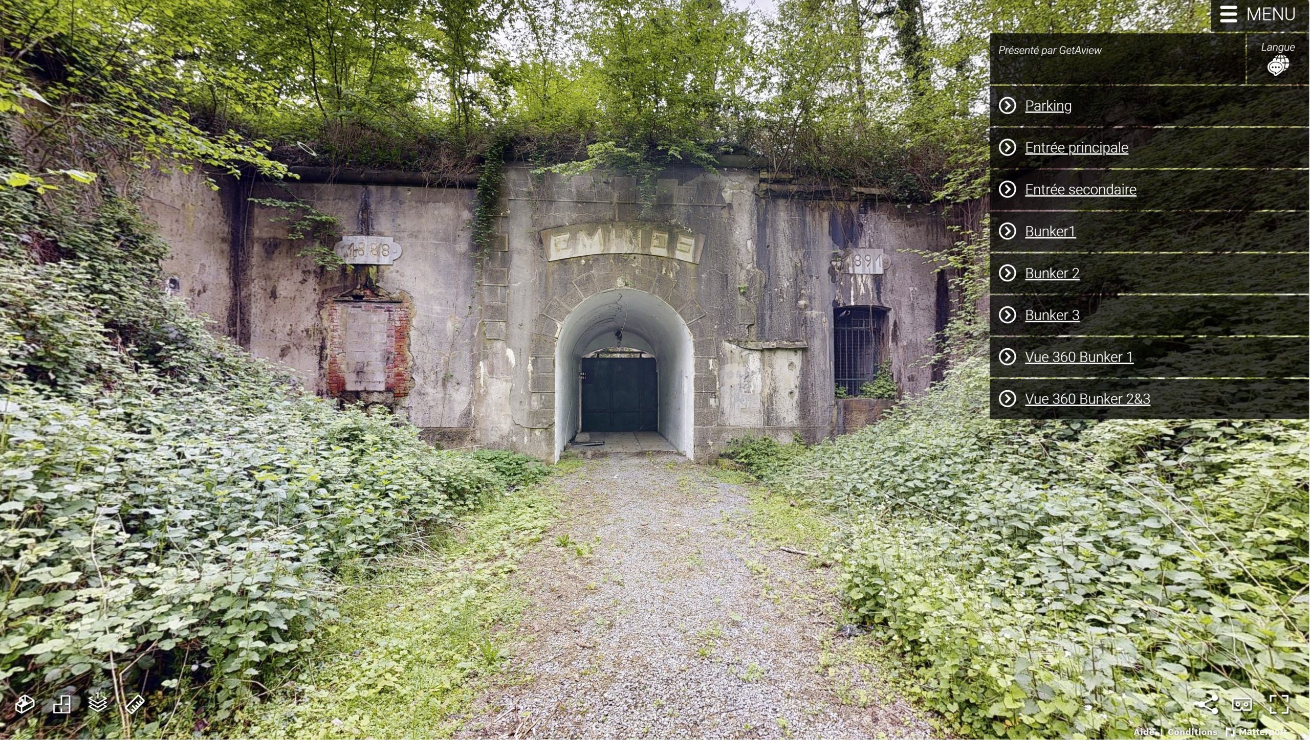 Visite virtuelle 3D fort d'Emines